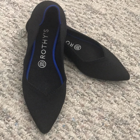 Rothy's Shoes - Rothy’s The Point Flats in Solid Black Sz 7.5